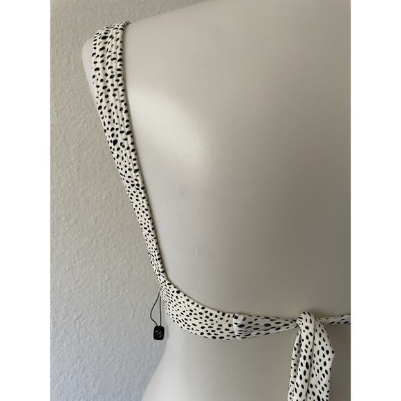 Vix Swim Bikini Top Plunge Multicolor Polka Dot Swimwear - Picture 6 of 9